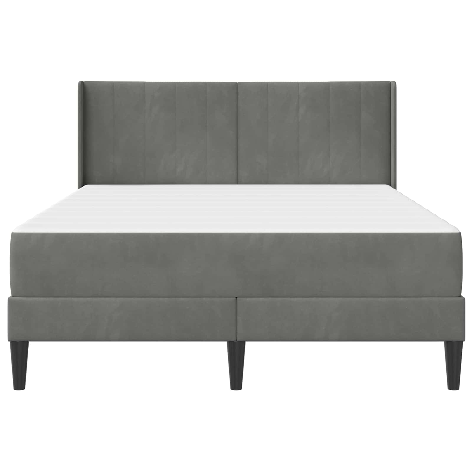 Struttura letto con materasso Grigio Scuro 140 x 190 cm Velluto | homemem39