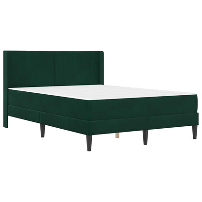 Struttura letto con materasso Verde Scuro 140 x 200 cm Velluto | homemem39