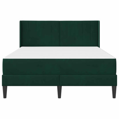 Struttura letto con materasso Verde Scuro 140 x 200 cm Velluto | homemem39
