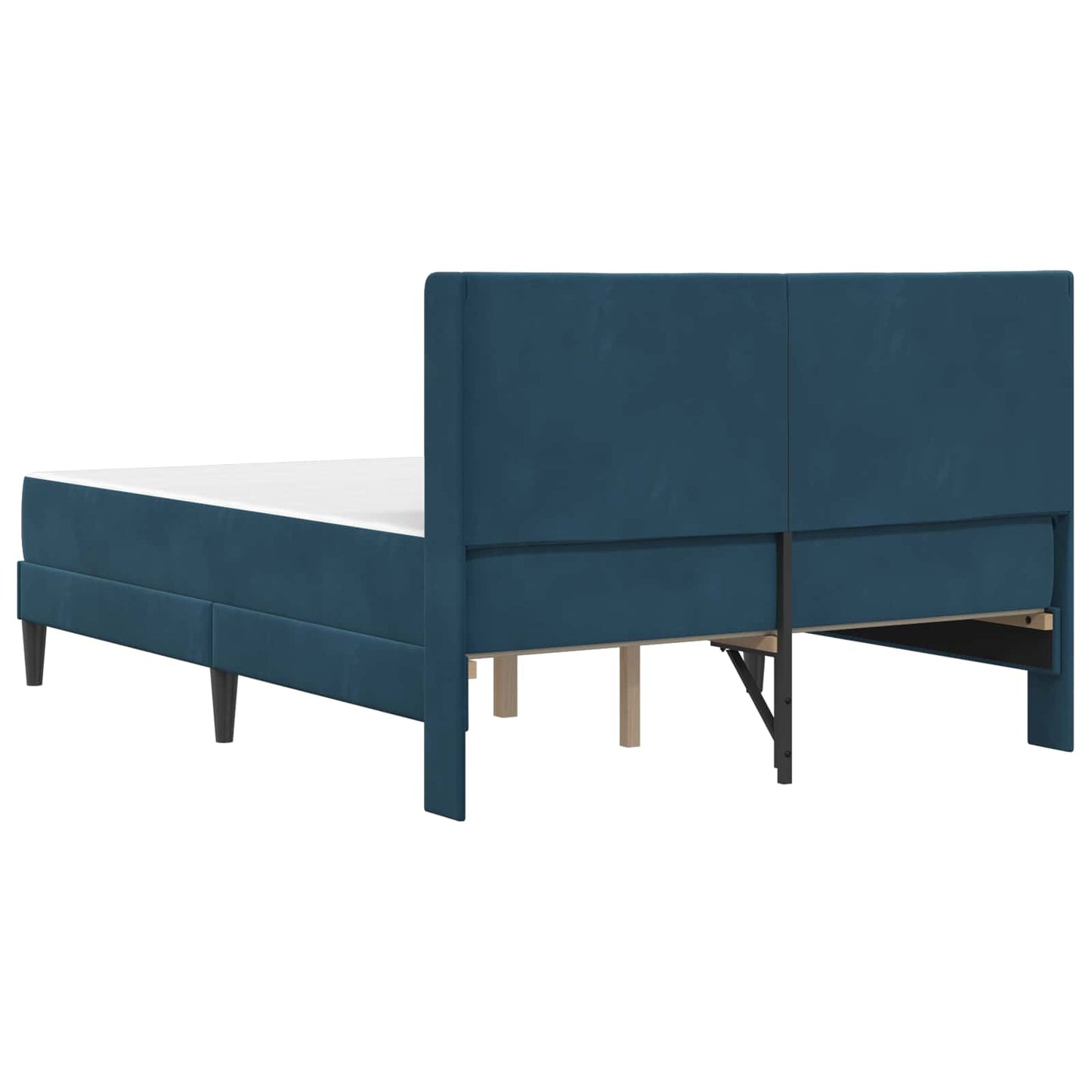 Struttura letto con materasso Blu 140 x 200 cm Velluto | homemem39