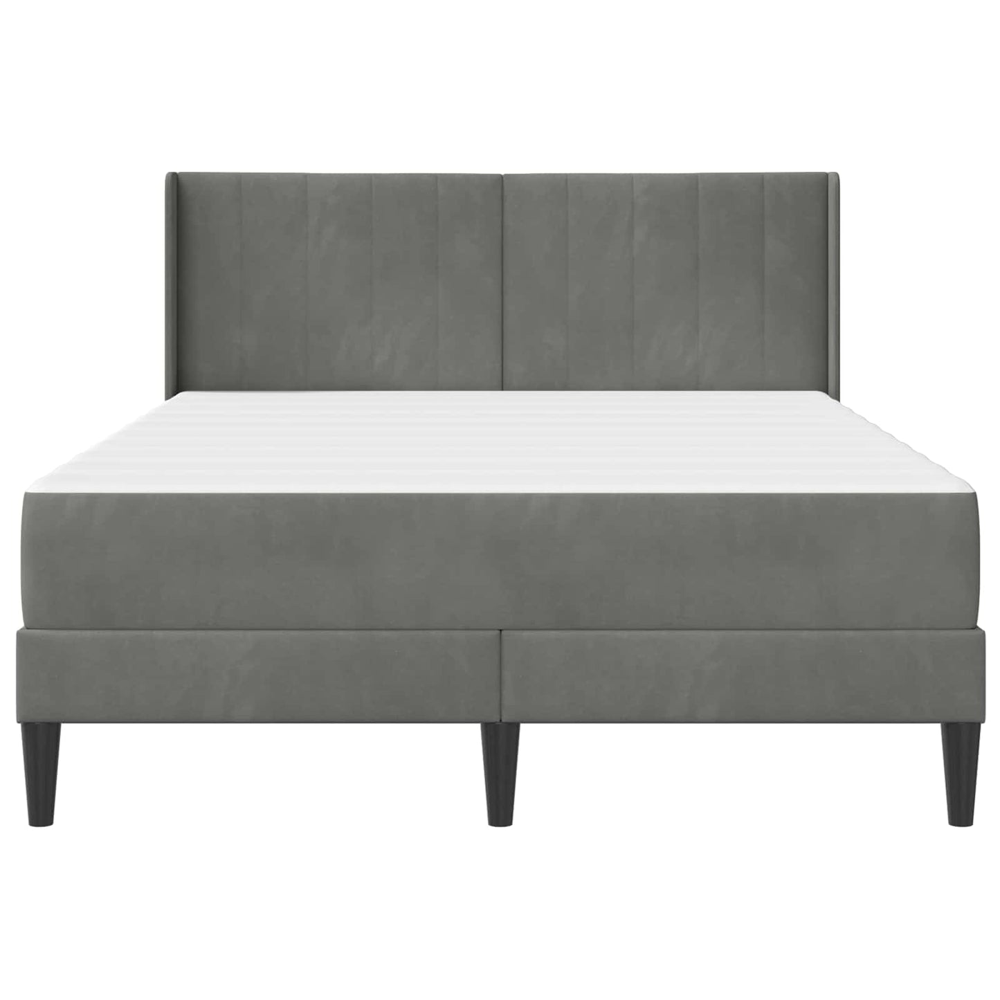 Struttura letto con materasso Grigio Scuro 160 x 200 cm Velluto | homemem39