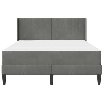 Struttura letto con materasso Grigio Scuro 160 x 200 cm Velluto | homemem39