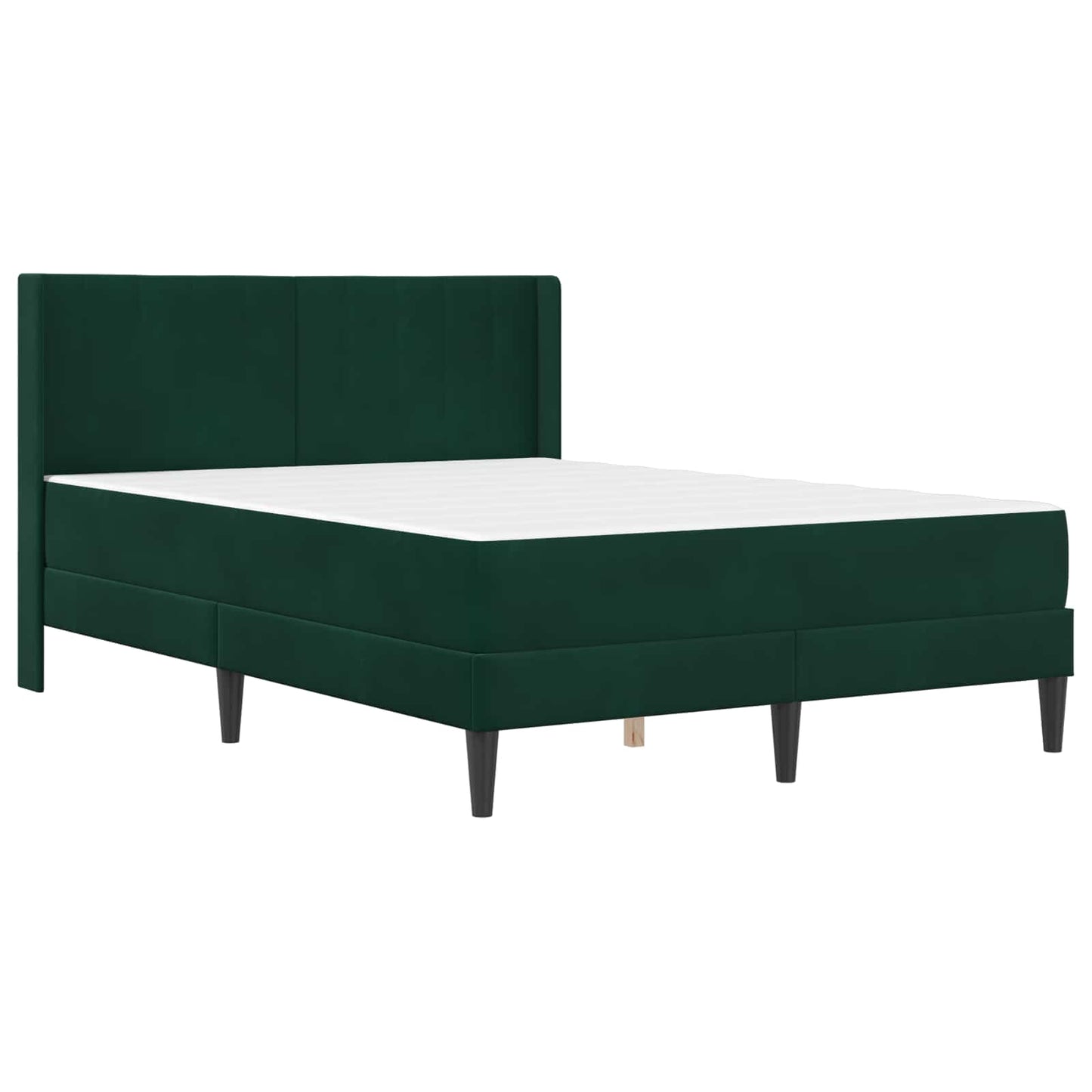 Struttura letto con materasso Verde Scuro 160 x 200 cm Velluto | homemem39