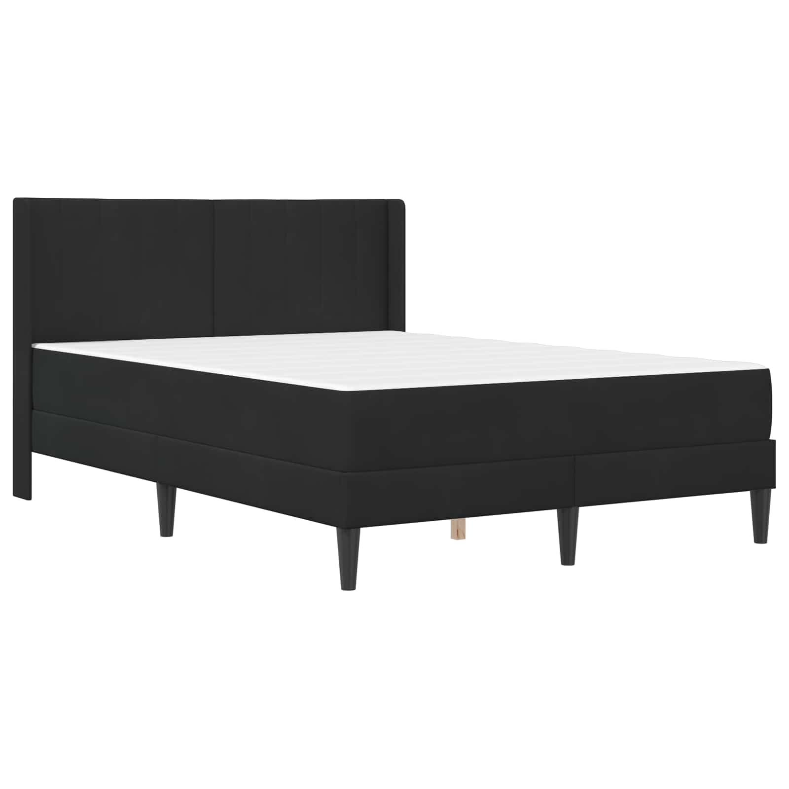 Struttura letto con materasso Nero 160 x 200 cm Velluto | homemem39