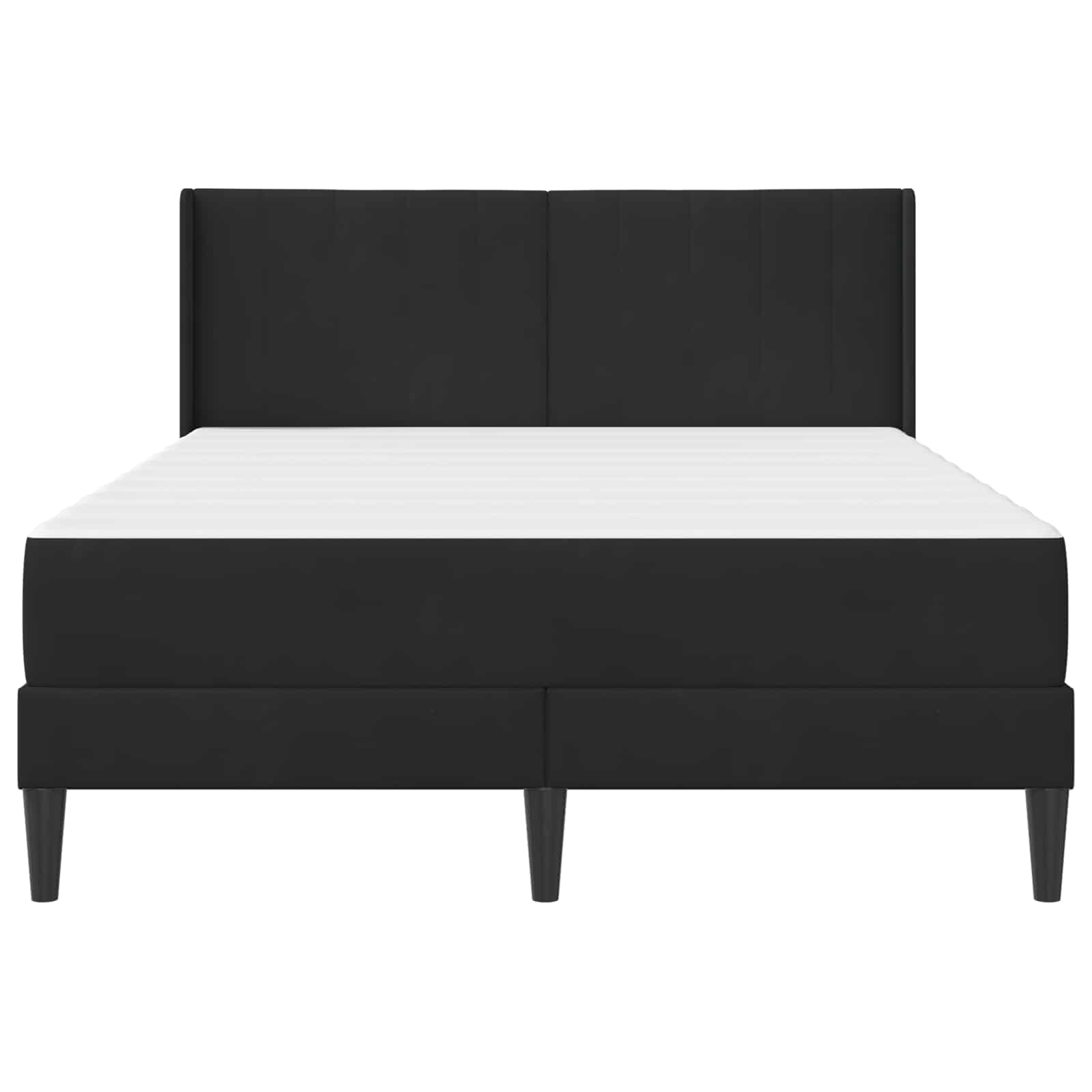 Struttura letto con materasso Nero 160 x 200 cm Velluto | homemem39