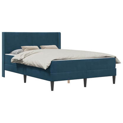 Struttura letto con materasso Blu 160 x 200 cm Velluto | homemem39
