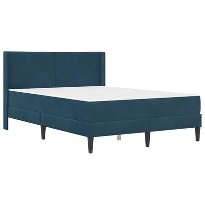 Struttura letto con materasso Blu 160 x 200 cm Velluto | homemem39