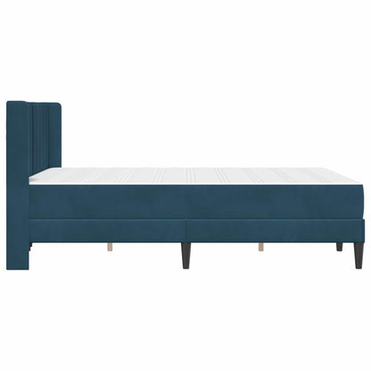 Struttura letto con materasso Blu 160 x 200 cm Velluto | homemem39
