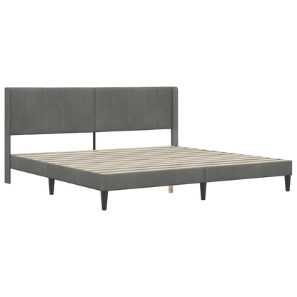 Struttura letto con materasso Grigio Scuro 180 x 200 cm Velluto | homemem39