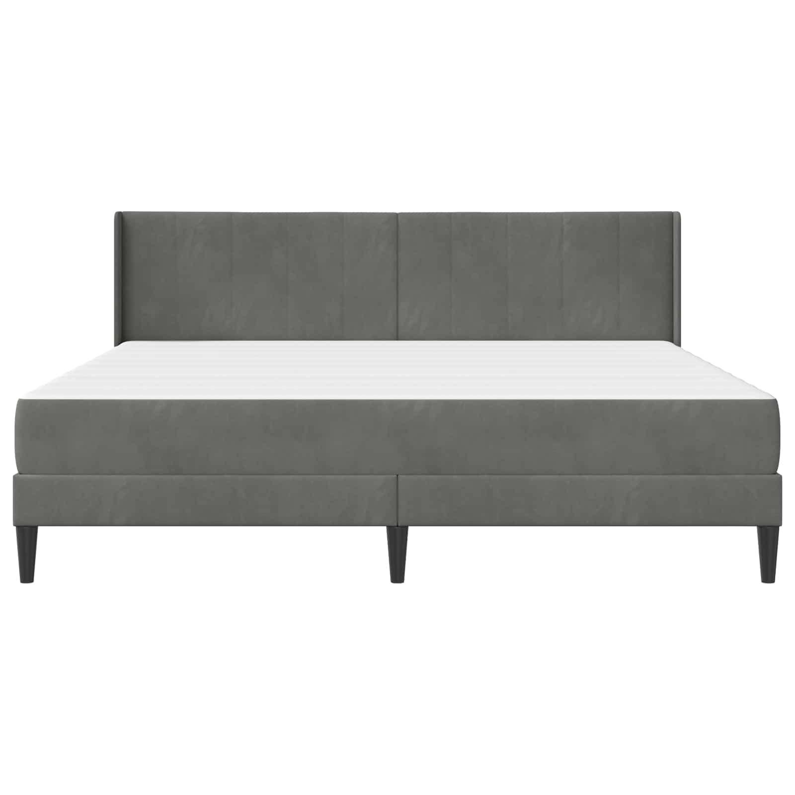 Struttura letto con materasso Grigio Scuro 180 x 200 cm Velluto | homemem39