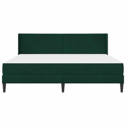 Struttura letto con materasso Verde Scuro 180 x 200 cm Velluto | homemem39