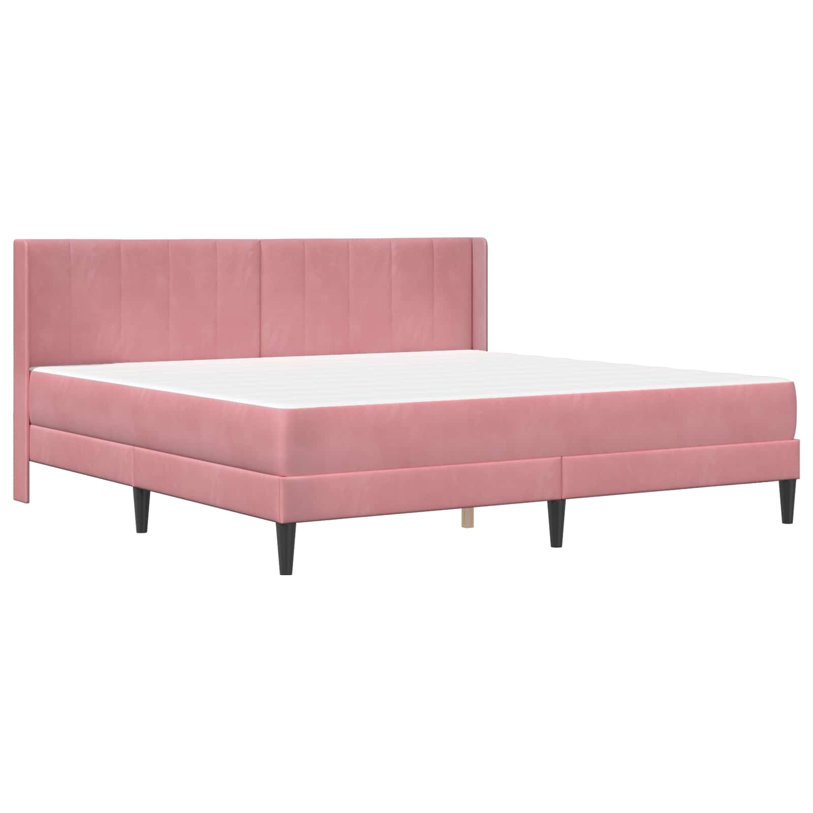 Struttura letto con materasso Rosa 180 x 200 cm Velluto | homemem39