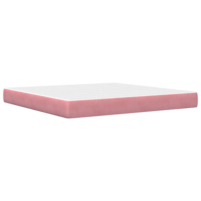 Struttura letto con materasso Rosa 180 x 200 cm Velluto | homemem39