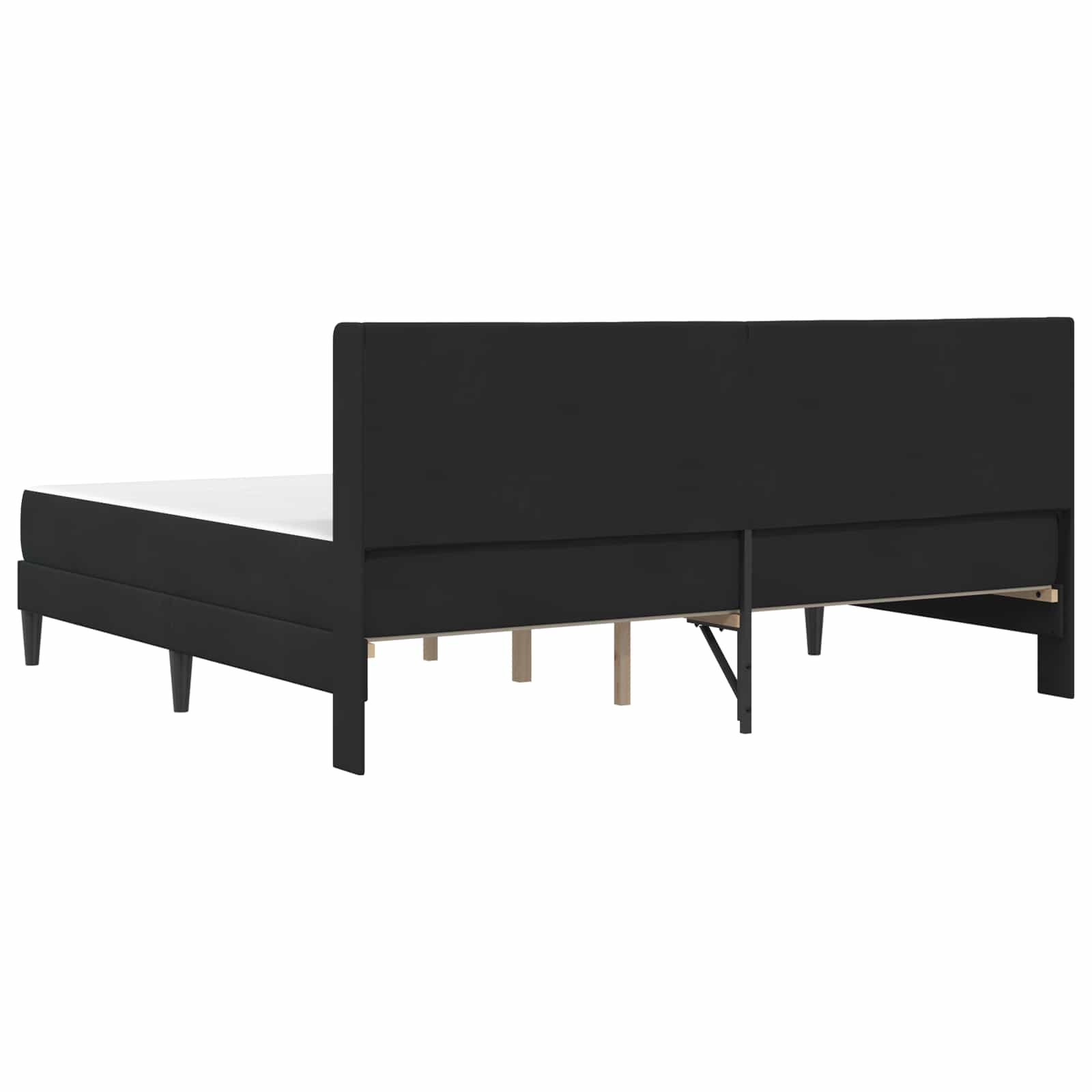 Struttura letto con materasso Nero 180 x 200 cm Velluto | homemem39