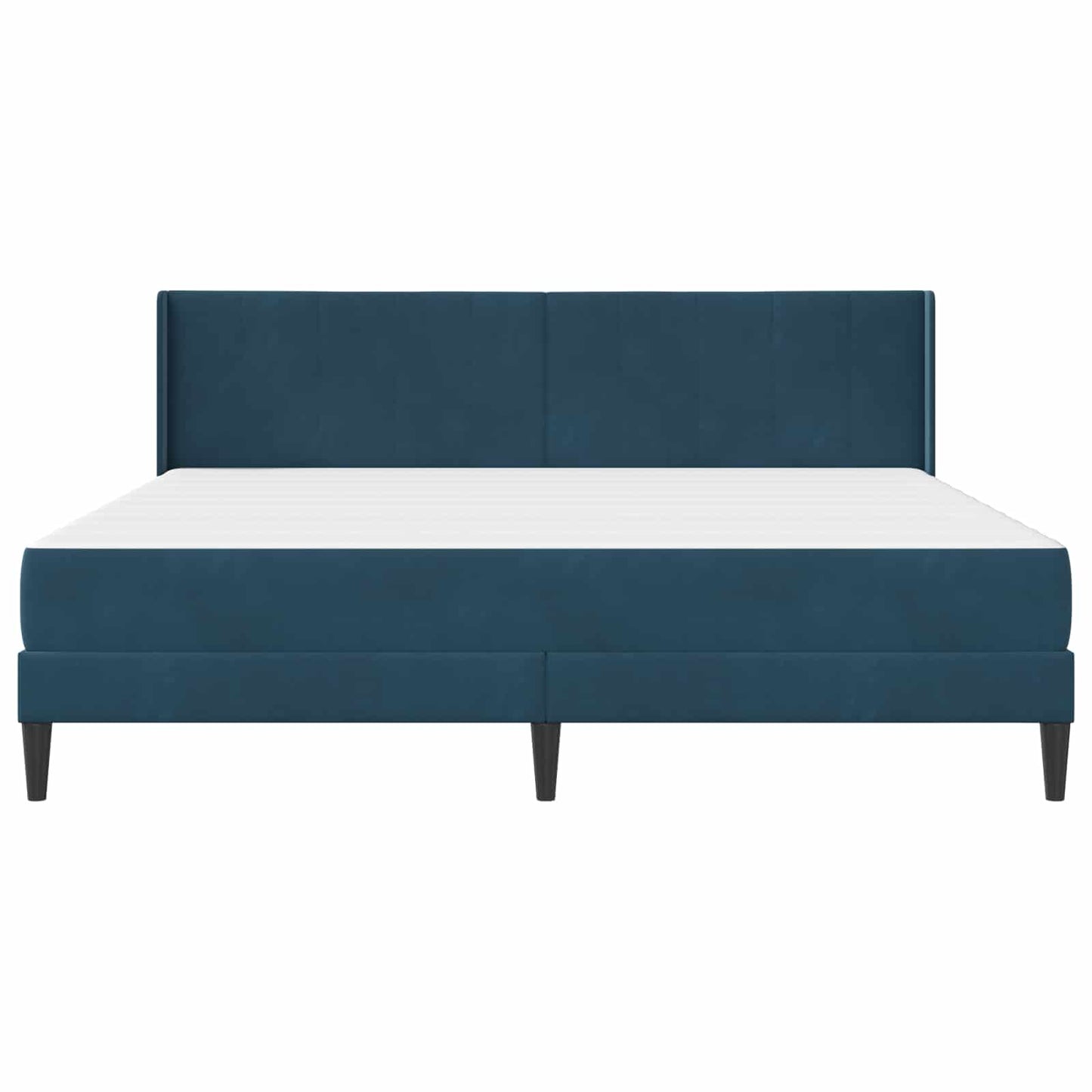 Struttura del letto con materasso Blu 180 x 200 cm Velluto