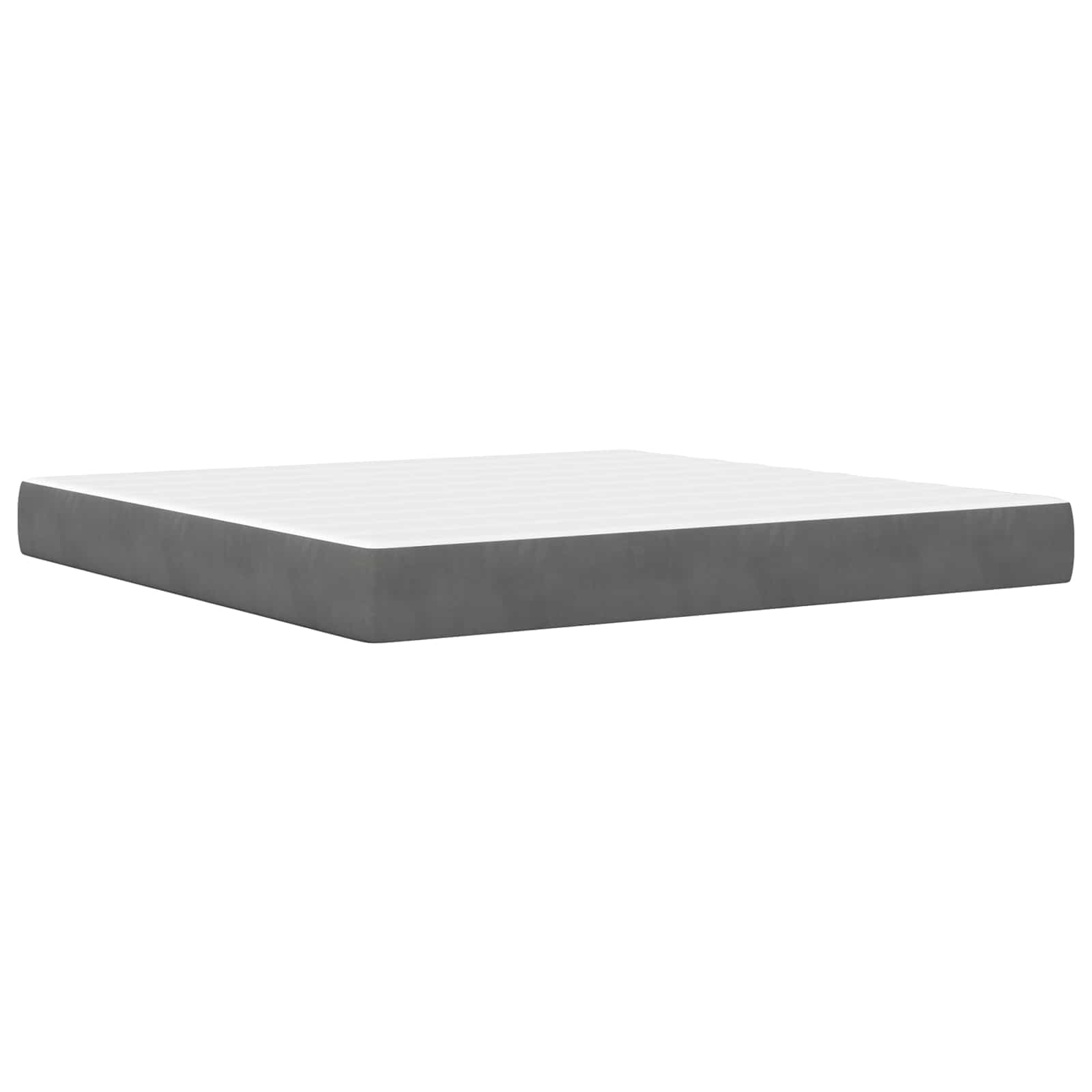 Struttura letto con materasso Grigio Scuro 200 x 200 cm Velluto | homemem39