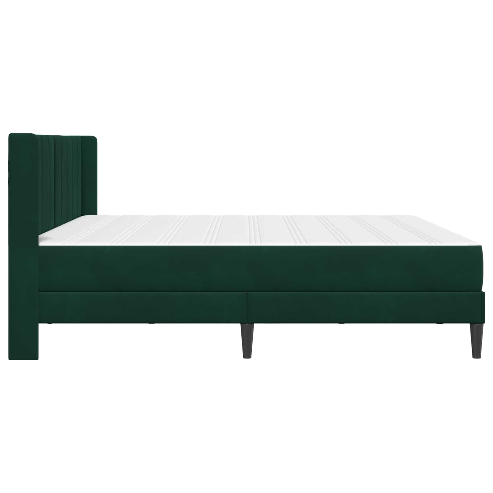 Struttura letto con materasso Verde Scuro 200 x 200 cm Velluto | homemem39