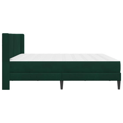 Struttura letto con materasso Verde Scuro 200 x 200 cm Velluto | homemem39