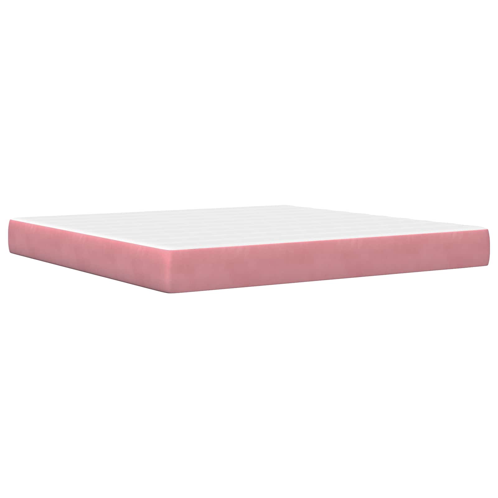 Struttura letto con materasso Rosa 200 x 200 cm Velluto | homemem39
