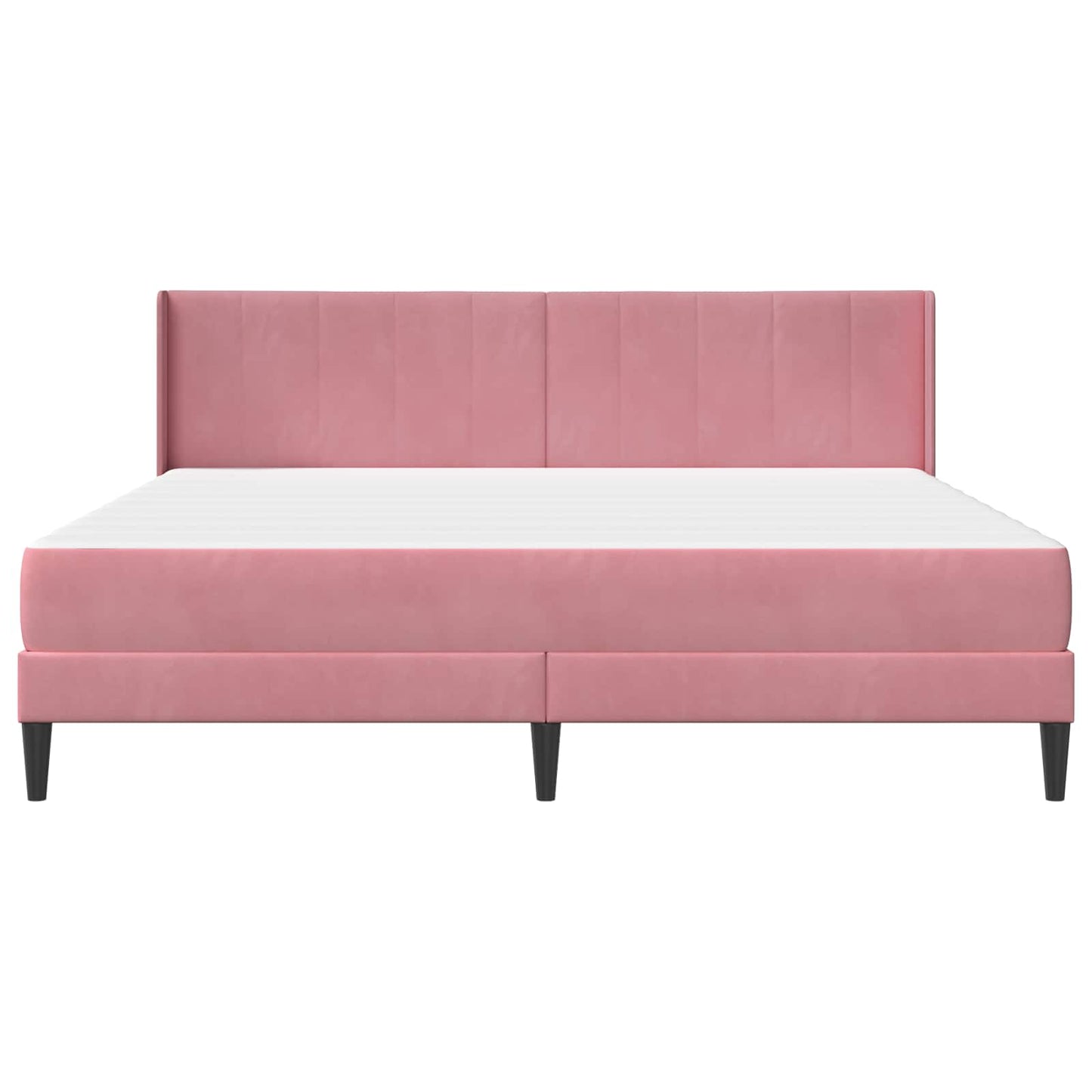 Struttura letto con materasso Rosa 200 x 200 cm Velluto | homemem39