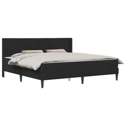 Struttura letto con materasso Nero 200 x 200 cm Velluto | homemem39