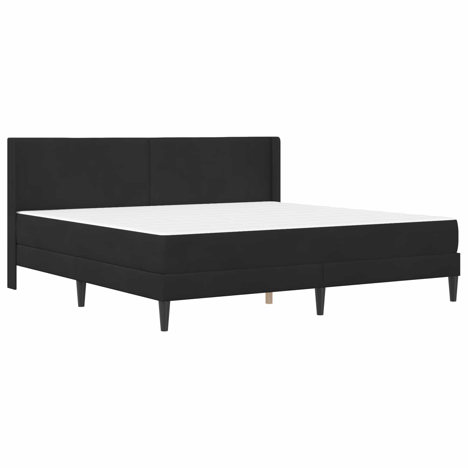 Struttura letto con materasso Nero 200 x 200 cm Velluto | homemem39