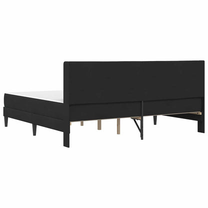 Struttura letto con materasso Nero 200 x 200 cm Velluto | homemem39