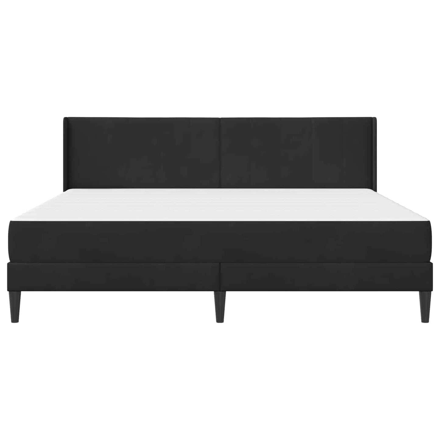 Struttura letto con materasso Nero 200 x 200 cm Velluto | homemem39