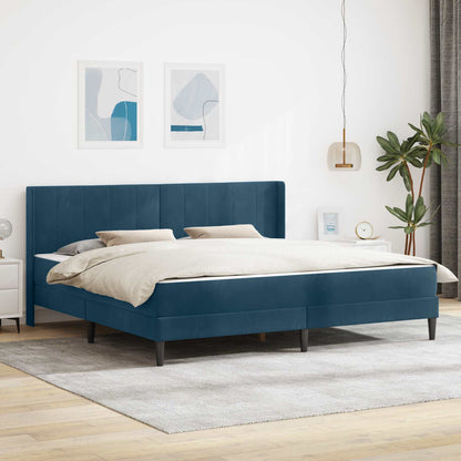 Struttura letto con materasso Blu 200 x 200 cm Velluto | homemem39