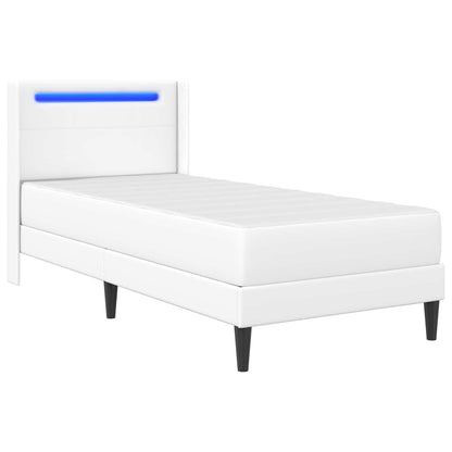 Struttura letto con materasso Bianco 80 x 200 cm Similpelle | homemem39