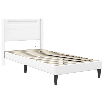Struttura letto con materasso Bianco 80 x 200 cm Similpelle | homemem39