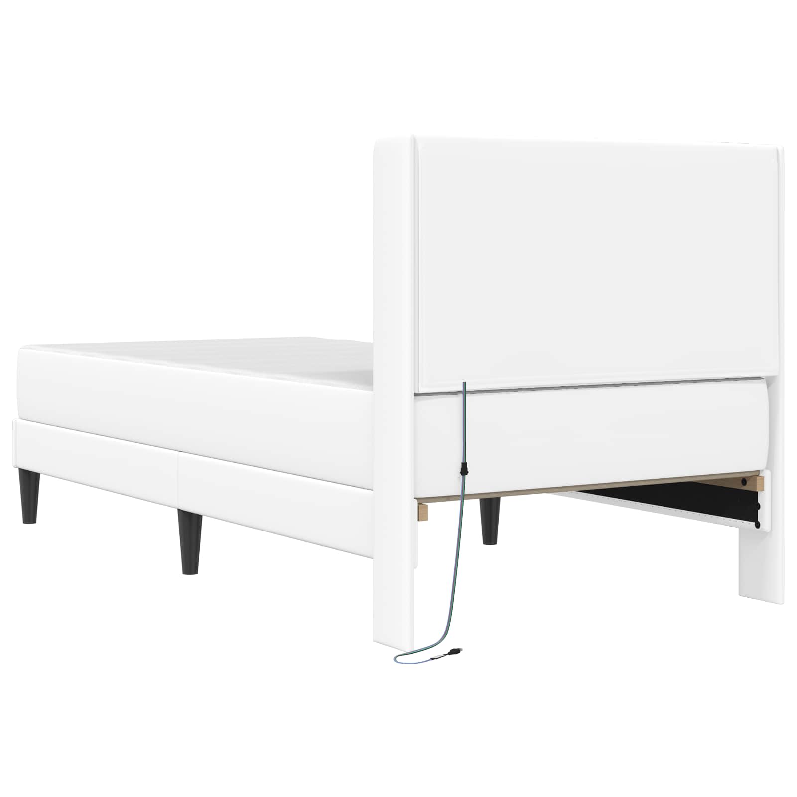 Struttura letto con materasso Bianco 80 x 200 cm Similpelle | homemem39