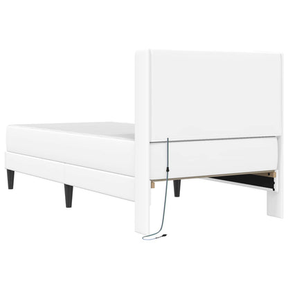 Struttura letto con materasso Bianco 80 x 200 cm Similpelle | homemem39