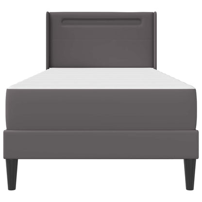 Struttura letto con materasso Grigio 90 x 190 cm Similpelle | homemem39