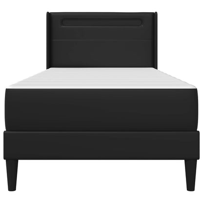 Struttura letto con materasso Nero 90 x 190 cm Similpelle | homemem39
