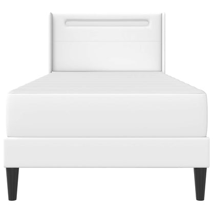 Struttura letto con materasso Bianco 90 x 190 cm Similpelle | homemem39