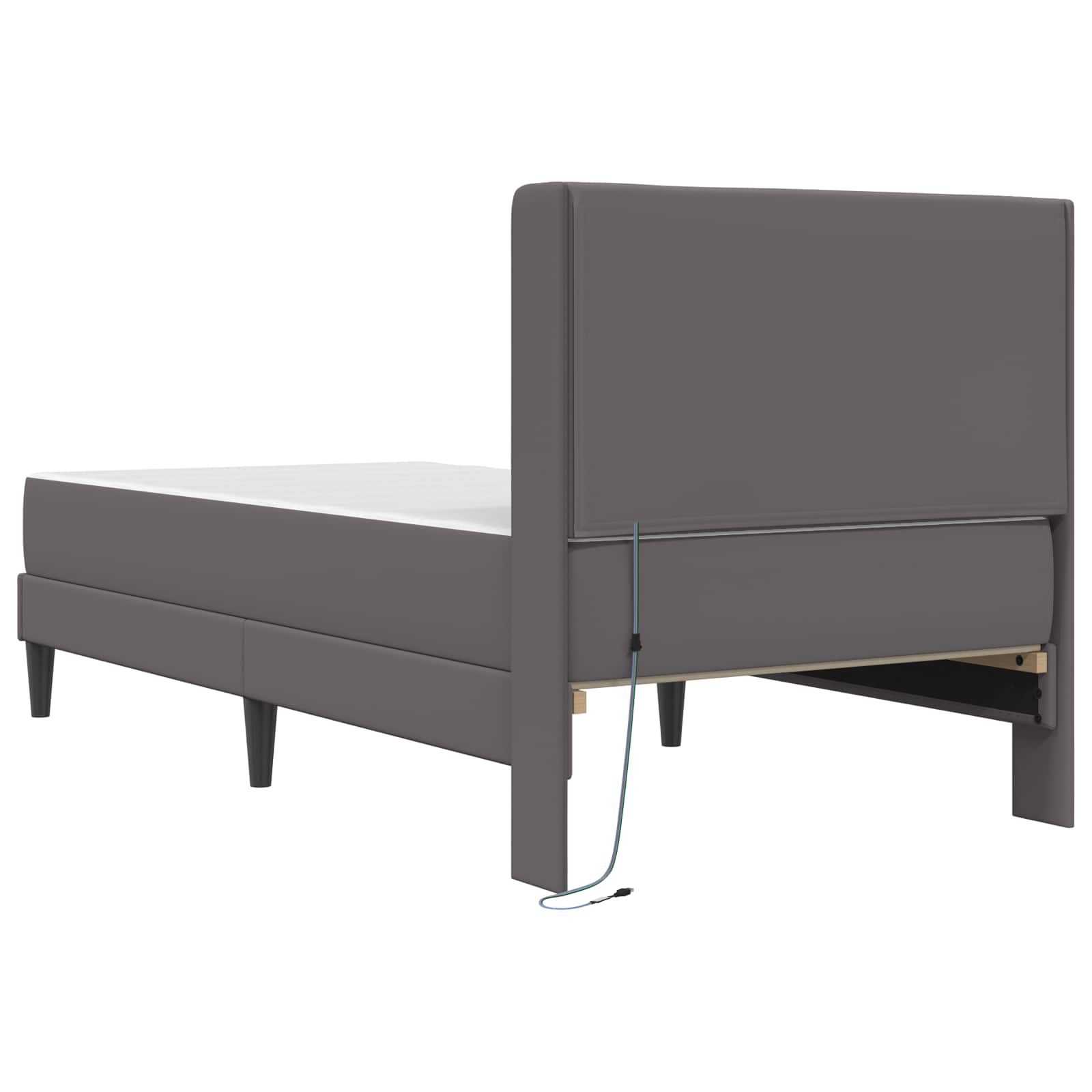 Struttura letto con materasso Grigio 90 x 200 cm Similpelle | homemem39