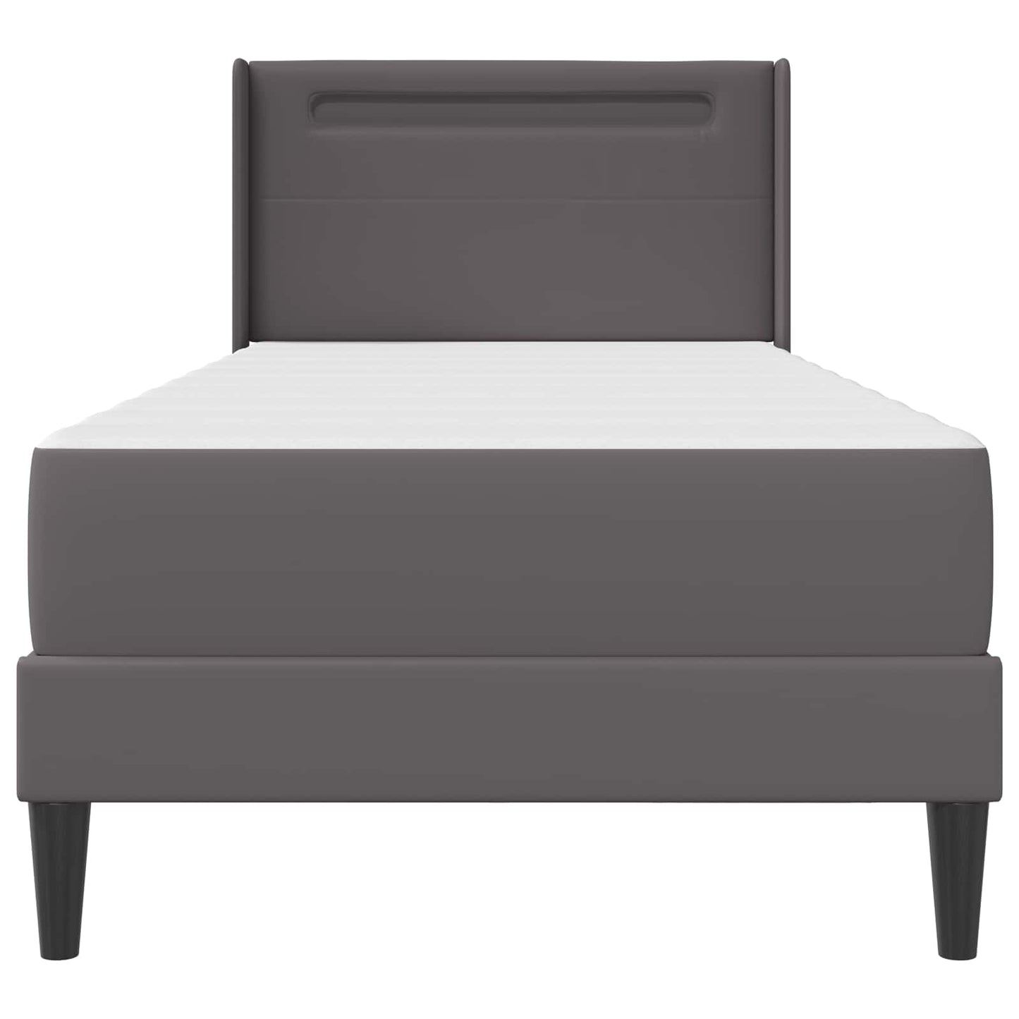 Struttura letto con materasso Grigio 90 x 200 cm Similpelle | homemem39