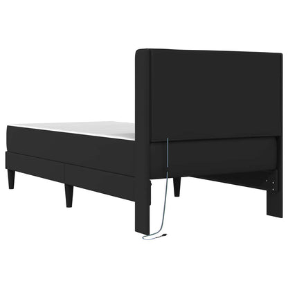 Struttura letto con materasso Nero 90 x 200 cm Similpelle | homemem39
