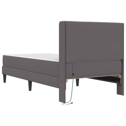 Struttura letto con materasso Grigio 100 x 200 cm Similpelle | homemem39
