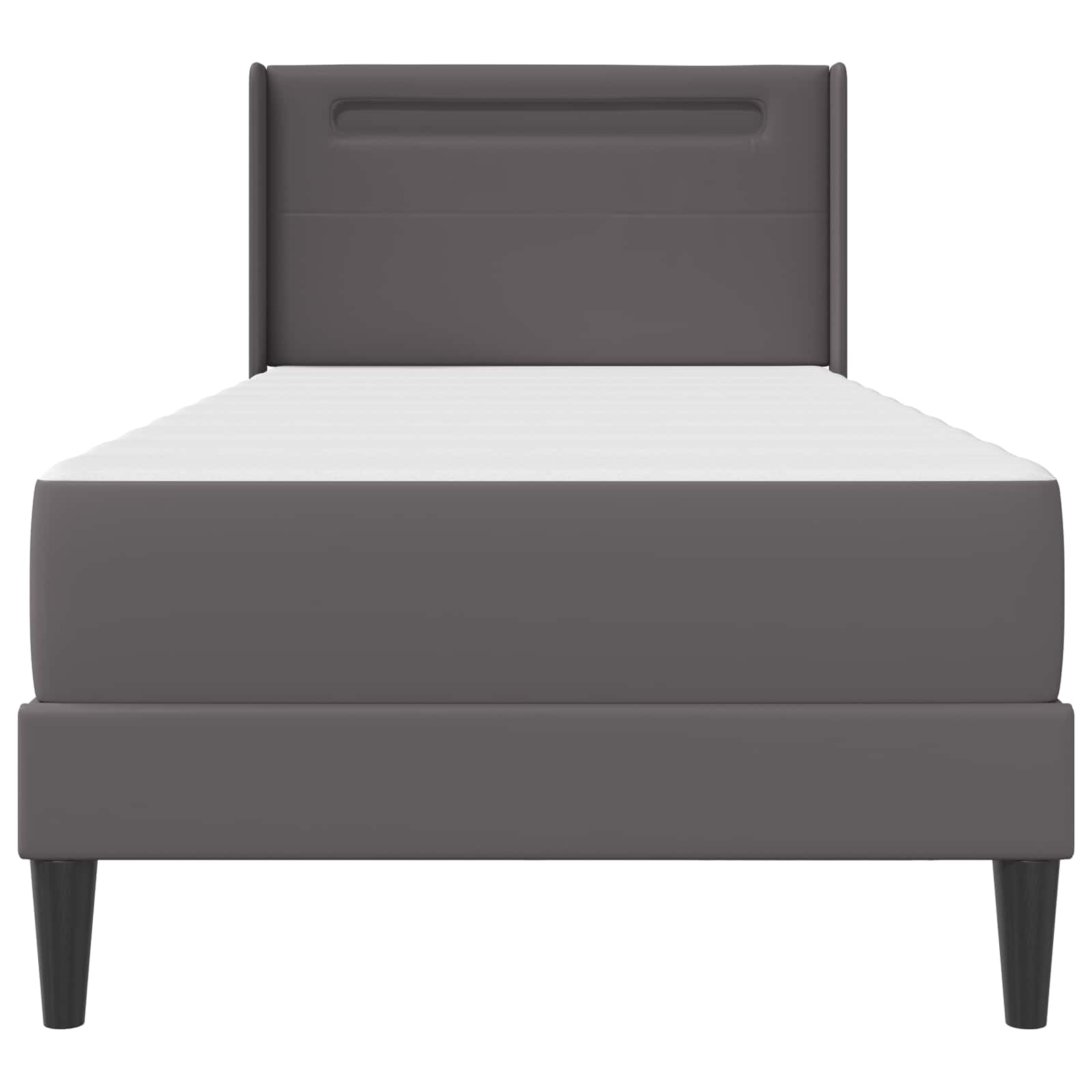 Struttura letto con materasso Grigio 100 x 200 cm Similpelle | homemem39