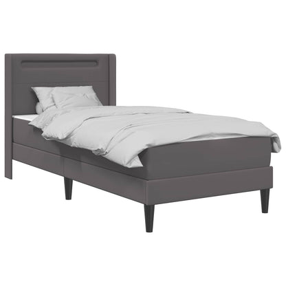 Struttura letto con materasso Grigio 100 x 200 cm Similpelle | homemem39