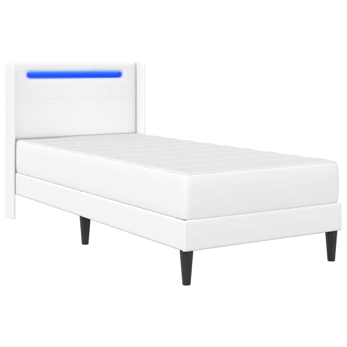 Struttura letto con materasso Bianco 100 x 200 cm Similpelle | homemem39