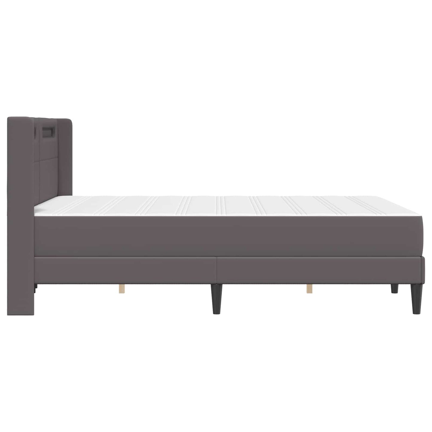 Struttura letto con materasso Grigio 120 x 200 cm Similpelle | homemem39