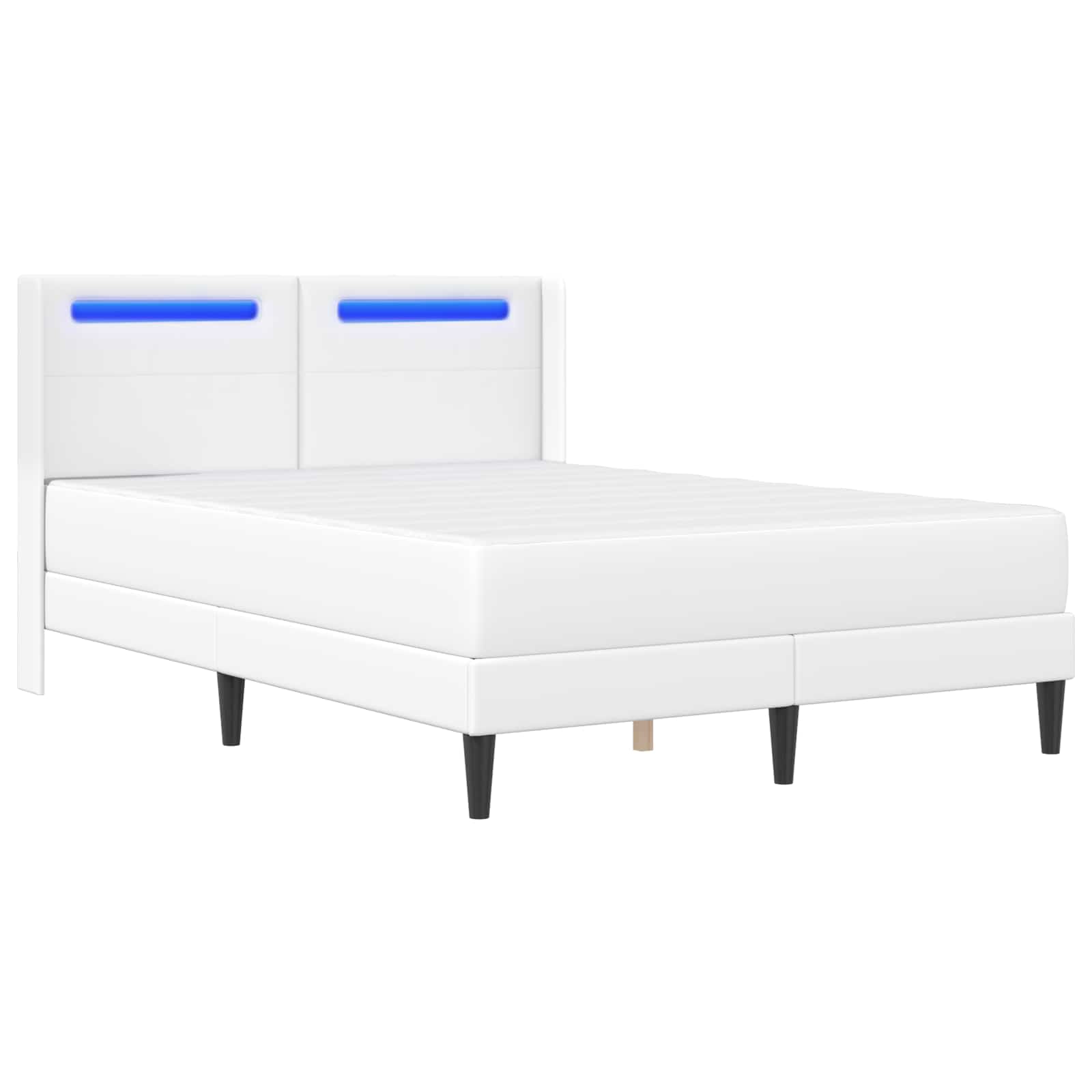 Struttura letto con materasso Bianco 120 x 200 cm Similpelle | homemem39