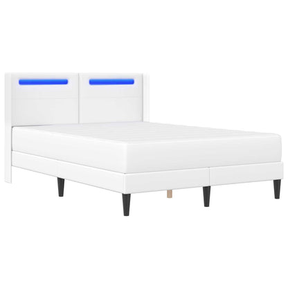 Struttura letto con materasso Bianco 120 x 200 cm Similpelle | homemem39