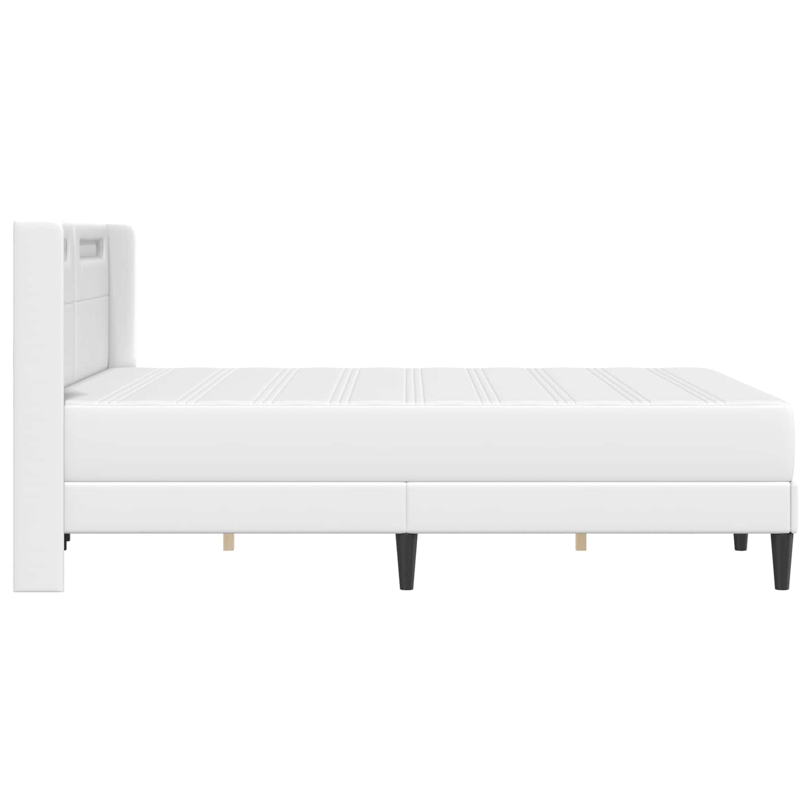 Struttura letto con materasso Bianco 120 x 200 cm Similpelle | homemem39