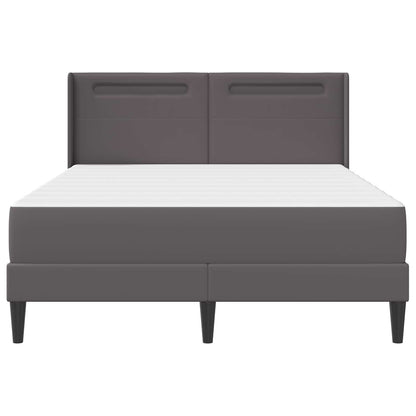 Struttura letto con materasso Grigio 140 x 190 cm Similpelle | homemem39