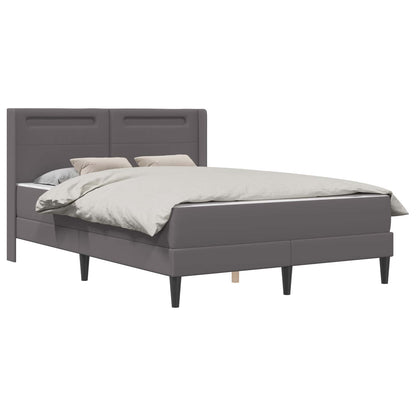 Struttura letto con materasso Grigio 140 x 190 cm Similpelle | homemem39