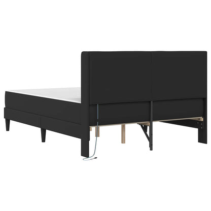 Struttura letto con materasso Nero 140 x 190 cm Similpelle | homemem39